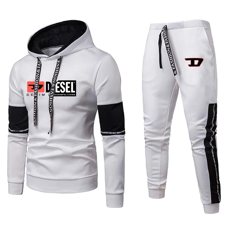 Men&#39;s  Sweatshirt Set  Hoodies+Sweatpants Trauit Outfits Jogger   Suit Male Pull - £74.64 GBP