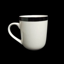 Gibson Designs BASIC LIVING III BLACK 4-Mug 8 Oz Black Band Coffee Tea C... - $38.61