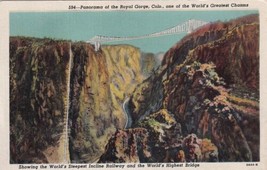 Royal Gorge Panorama Bridge Railway Colorado CO  to Caney Kansas Postcard C55 - £2.36 GBP