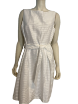 NWT Anne Klein White Sleeveless Lined Fit and Flare Dress Size 12 - £52.30 GBP