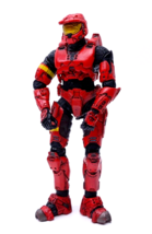 Halo 3 Master Mark VI Red Spartan 5&quot; Action Figure Mcfarlane - £16.93 GBP