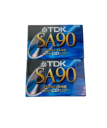 TDK SA 90 High Bias Type II Blank Super Avilyn Cassette Tapes 2 Pack NEW... - $376.97 MXN