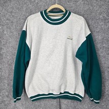 VTG Gear for Sports Jaguar Logo Sweater Men MED While Gray Stripes Green... - £16.31 GBP