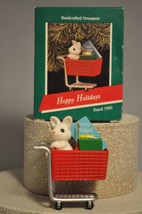 Hallmark - Hoppy Holidays - Rabbit in Shopping Cart - Classic Ornament - £9.92 GBP