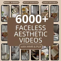 6,000 faceless aesthetic video templates - $16.99