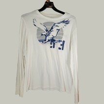 American Eagle Mens Shirt Large White Long Sleeve  - $12.98
