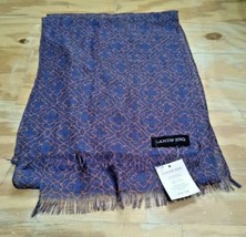 Lands&#39; End Casual Scarf Purple Orange design NWT Lightweight  - £9.83 GBP