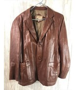 Vintage “El Venado” Brown Leather Coat Jacket Size: 40 Great Prop/Vintage - £69.40 GBP