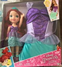 Disney Princess Ariel Gift Set Doll + Little Girl’s Ariel Dress Sz 4-6x NEW - £48.24 GBP