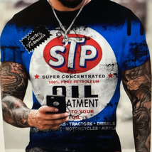 Stp Oil Treatment Graphic Tee - Vintage Style, Mens Size M, Fast Shipping - £10.09 GBP