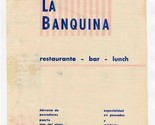 La Banquina Restaurate Bar Lunch Menu Port Mar Del Plata Buenos Aires Ar... - £14.13 GBP