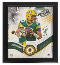 Jordan Love Green Bay Packers Framed 15&quot; x 17&quot; Game Used Football Collag... - £92.80 GBP