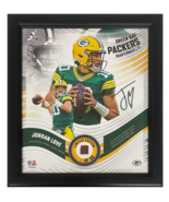 Jordan Love Green Bay Packers Framed 15&quot; x 17&quot; Game Used Football Collag... - £93.03 GBP