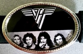 VAN HALEN Rock Group  Epoxy PHOTO MUSIC BELT BUCKLE NEW! - $17.77