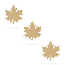 3 Leaves Unfinished Wooden Shapes Craft Cutouts DIY Unpainted 3D Plaques 4 - £22.81 GBP