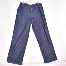 LL Bean Women&#39;s Blue Jeans Classic Fit Straight Leg Denim Size 14 - £21.56 GBP