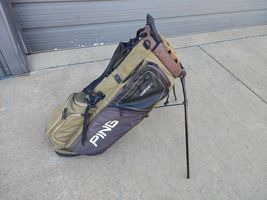 Ping Hoofer 14 Divider  Dual Strap Stand Bag Brown/Gray w Raincover - $132.99