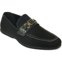 men Comfort Shoes AC CASUALS Upper Slip On Linen Fabric Texture 6816 Bla... - $25.00