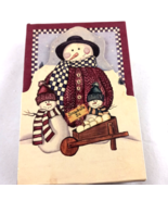 Laurie Korsgaden Snowman men 4.5&quot; X 6.5&quot; Note Cards Stationery Christmas... - $27.12 CAD