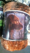 Dog Labrador Retriever American Heritage Woodland Plush Raschel Throw blanket - £18.96 GBP