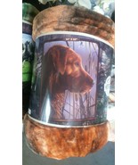 Dog Labrador Retriever American Heritage Woodland Plush Raschel Throw bl... - £18.98 GBP
