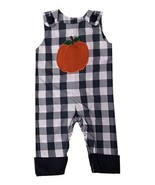 $73 Caught Ya Lookin&#39; Gingham Cuffed Pumpkin Jon Jon Overalls 12 Months ... - $38.65 CAD