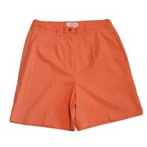 Coral Bay Golf Shorts ~ Sz 8 ~ Orange ~ Pleated ~ High Waist ~ 6.5&quot; Inseam - £10.59 GBP