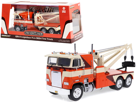 1984 Freightliner FLA 9664 Tow Truck Orange and White with Brown Graphic... - £42.07 GBP