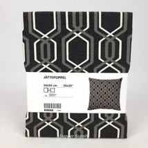 Ikea Jattepoppel Jättepoppel 20x20" Cushion Cover Dark Gray/White New - £13.08 GBP