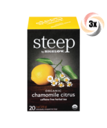 3x Boxes Steep Bigelow Chamomile Citrus Herbal Tea | 20 Bags Each | 1oz - $30.14 CAD