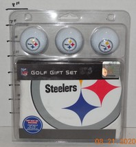 NFL Pittsburgh Steelers Golf Ball and Towel Gift Set NIP - £27.40 GBP