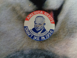 Limited Edition Dwight Eisenhower Cracker Barrel Reproduction Campaign Pin 2 5/8 - $6.92