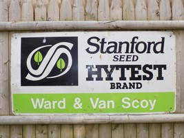 Vintage Stanford Seed Hytest Brand Ward &amp; Van Scoy Metal Sign - $6,551.01 MXN