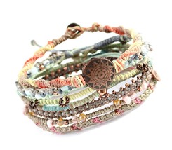 Earth Charm Bracelet | Handmade Boho Jewelry for and - £113.84 GBP