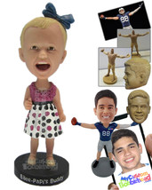 Personalized Bobblehead Baby Girl In Her Skirts Giving A Thumbs Up - Parents &amp; K - £72.74 GBP