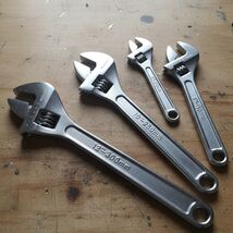 4-Piece Adjustable Wrench Set Forged Heat Treated Chrome-Plated 6-12 Inc... - $866.25 MXN