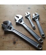 4-Piece Adjustable Wrench Set Forged Heat Treated Chrome-Plated 6-12 Inc... - $866.25 MXN