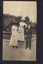 SNAPSHOT from ALBUM * people in front of Fountain Women and Man Hand Signal - $7.87