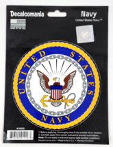 Decalcomania U.S. Navy Large Window Decal Sticker Sailor Veteran Service 5.25&quot; - £6.25 GBP