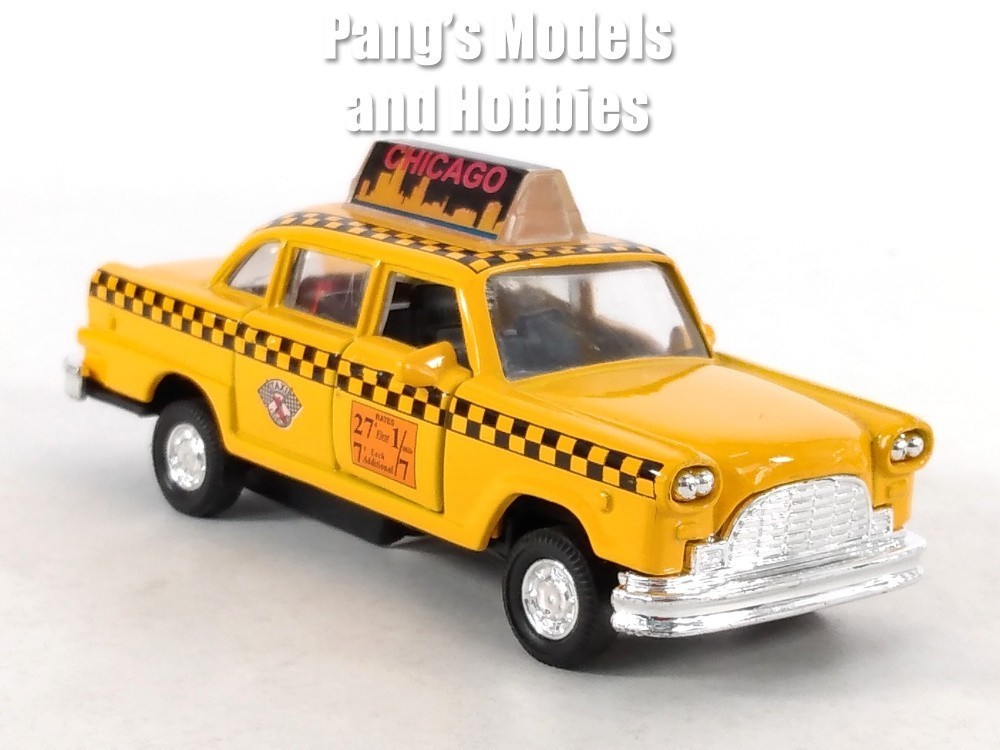 4.5 Inch Chicago Yellow Taxi Cab Scale Diecast Metal Model - $14.84