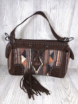 Blazin Roxx Western Purse Zapotec Bag Concealed Carry Multicolor Canvas Leather - £30.97 GBP
