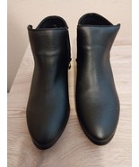 Ladies Zip Up Boots Size 10M Black, Salon Studio - $22.00