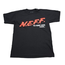 Neff Shirt Boys S Black Short Sleeve Crew Neck Graphic Print Cotton Casual Tee - $18.69