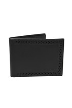 Cole Haan Men&#39;s Washington Perforated Bifold Wallet with Passcase, Black 8292-7 - £69.91 GBP