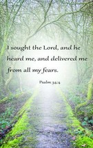Flag Emotes Double Side Garden Flag Psalm 34:4 I Sought The Lord Inspira... - $13.54