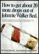 1974 Johnnie Walker Red Label Scotch Vintage Print Ad Hot Water Splash Wall Art - £8.97 GBP