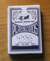 (1) No. 988  Original Brood Way Deck Of Playing Cards - Blue - £7.03 GBP