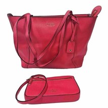 Kate Spade Large Tote Handbag With Detachable Wristlet Wallet Pink Excel... - £50.59 GBP
