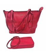 Kate Spade Large Tote Handbag With Detachable Wristlet Wallet Pink Excel... - €55,85 EUR