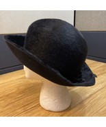 Vintage Original Vis A Vis Dajow New York Women&#39;s Black Fur Bowler Hat KG - $1,884.91 MXN